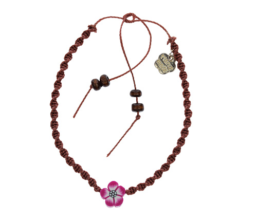 bracciale a macrame fiore