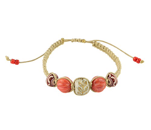 bracciale a macrame sabbia