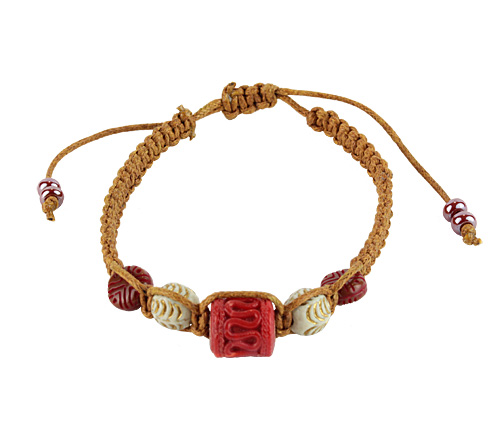bracciale a macrame terra