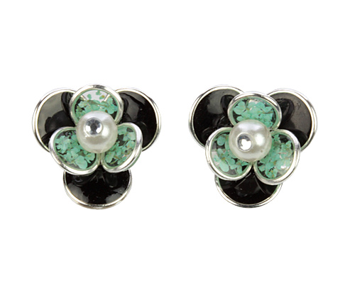 orecchini in resina fiore