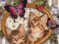 scatola decorata gatti particolare