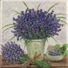 scatola decorata lavanda coperchio