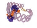 bracciale a macrame lilla