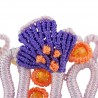 bracciale a macrame lilla particolare