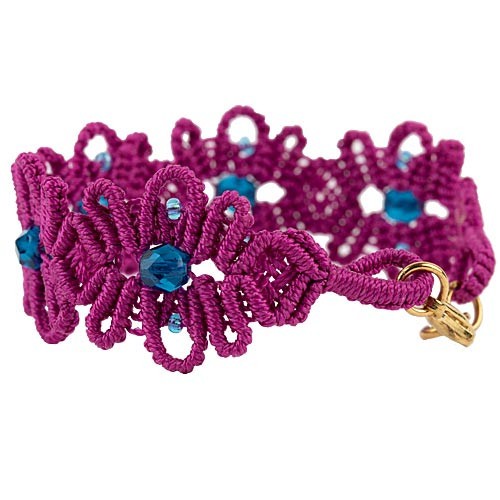 bracciale a macrame oleandro dettaglio