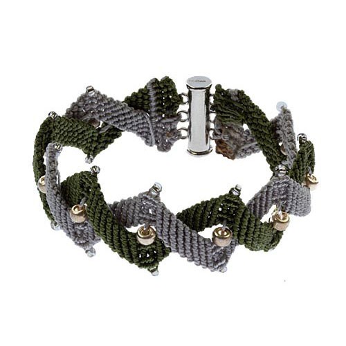 bracciale a macrame zig zag