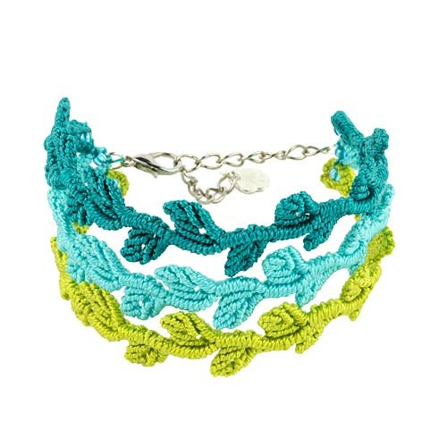 bracciale a macrame edera