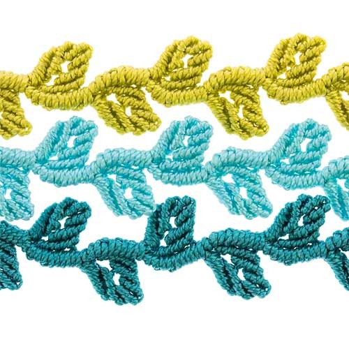 bracciale a macrame edera particolare