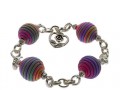 bracciale in pasta polimerica arcobaleno