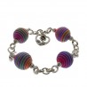 bracciale in pasta polimerica arcobaleno