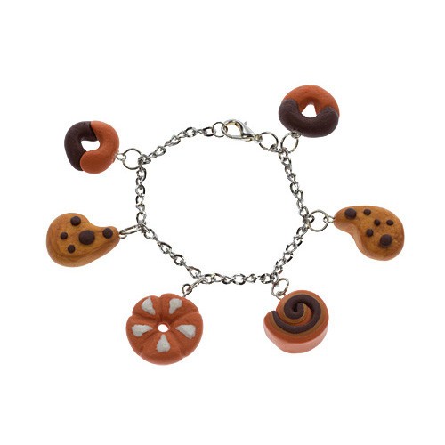bracciale in pasta polimerica biscotti