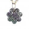 bracciale in pasta polimerica fiori pendente
