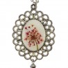 collana in resina fiore rosa cammeo