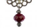 collana in resina fiore rosa particolare