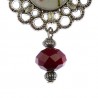collana in resina fiore rosa particolare