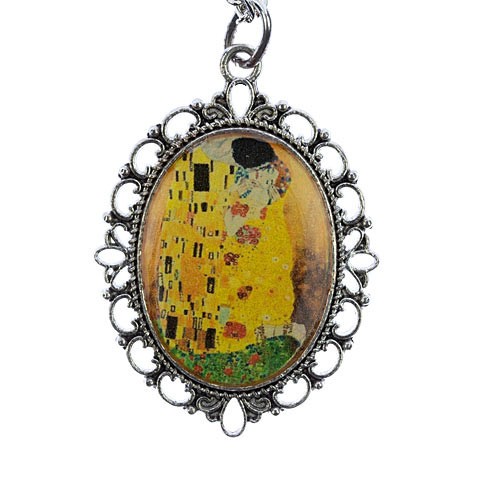 collana in resina klimt cammeo