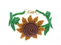 bracciale a macrame girasole