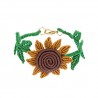 bracciale a macrame girasole
