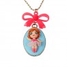collana in pasta polimerica ballerina pendente
