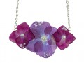 collana in resina ortensia