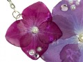 collana in resina ortensia dettaglio