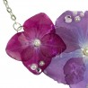 collana in resina ortensia dettaglio