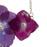 collana in resina ortensia particolare