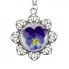collana in resina panse ciondolo