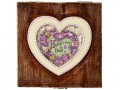 scatola decorata cuore coperchio