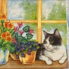scatola decorata fiori e fusa dettaglio