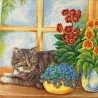 scatola decorata fiori e fusa dettaglio coperchio