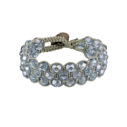 bracciale a macrame cristallo
