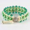 bracciale a macrame smeraldo retro