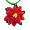 collana in pasta polimerica stella di natale pendente