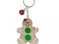 portachiavi donna gingerbread con coccinella