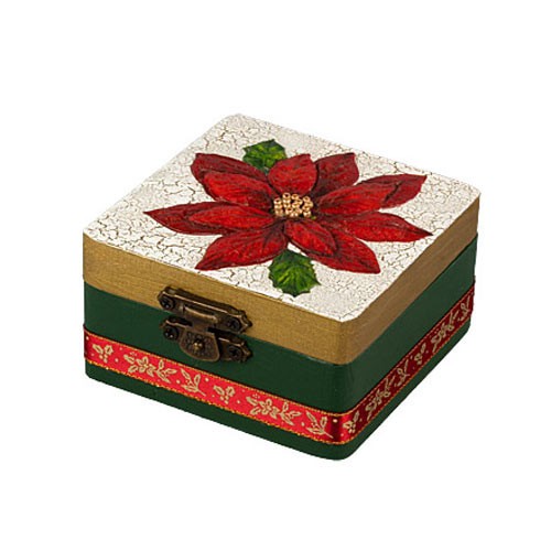 scatola decorata stella di natale