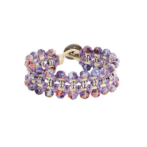 bracciale a macrame lilac