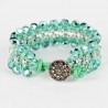 bracciale a macrame menta bottone